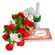 Specially For Her. This wonderful set of an elegant bouquet of roses and chrysanthemums with assorted greens along with a box of chocolates and a bottle of sparkling wine is a perfect way to pass your greetings or &#39;I love you&#39; message.