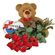 red roses with teddy and chocolates. Phillippines