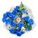 Blues. Mysterious, charming and elegantly arranged combination of spray chrysanthemums and roses.