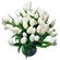 White Tulips. Tulips are delicated and refined flowers that symbolize spring and romance. They are ususally available since February till April. At other times during the year their stock may be limited.