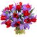 Violetta. Bright spring bouquet of tulips and irises.. Malaysia